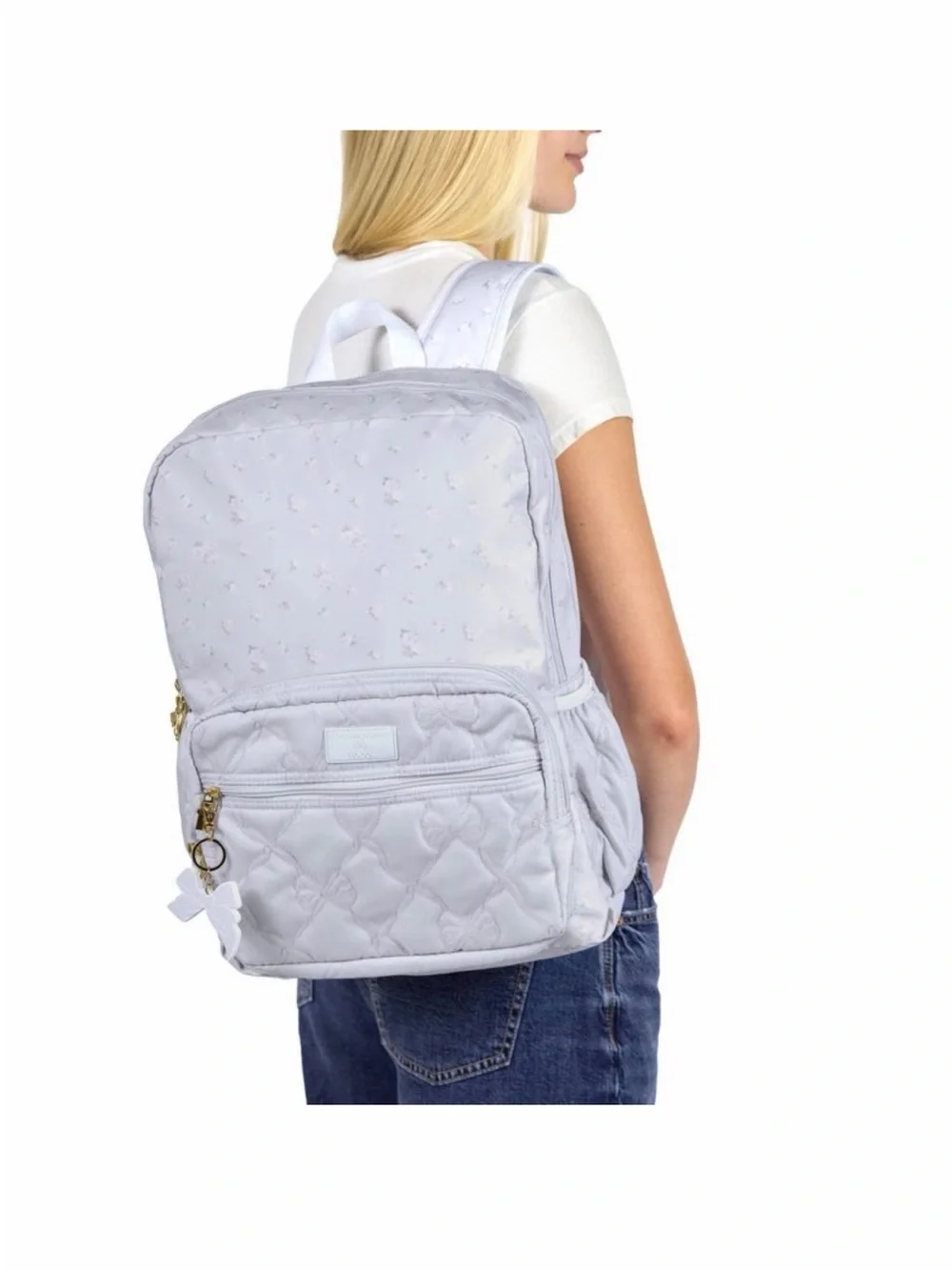 LoveShackFancy Target Yoobi Everblooming Rosettes Ditsy Backpack Breezy Blue NWT